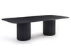 Lantone Black Oak Dining Table