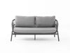 Java 2 Seater Outdoor Sofa Charcoal Front View