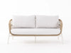 Java 2 Seater Outdoor Sofa White