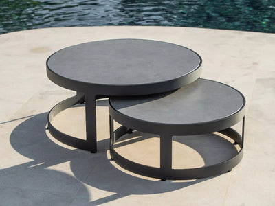 Adagio Outdoor Round Coffee Tables (Set of 2)